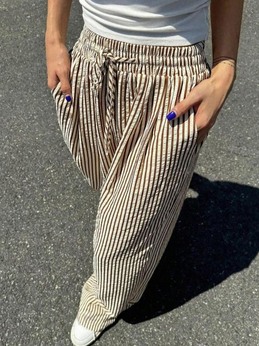 Striped Drawstring Trousers